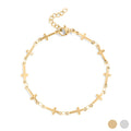 18K Gold PVD Stainless Steel Cross Chain Bracelet