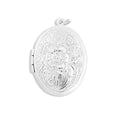 18K Gold PVD Stainless Steel Textured Oval Locket Pendant