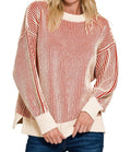 2 COLORS! Two Tone Crewneck Sweater