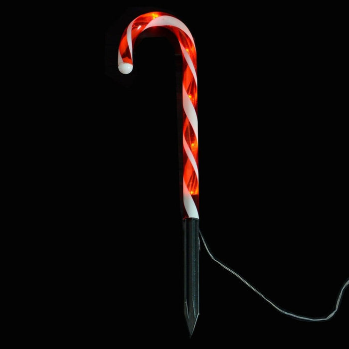 25cm Light Up Christmas Candy Canes Garden Stakes Pathway Lights