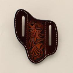 3D Leather Floral Tooled Knife Sheath