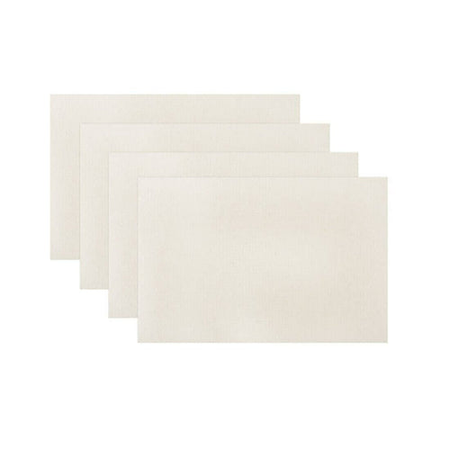4 Woven PVC Textilene Placemats Dining Kitchen Table Mats Antique White