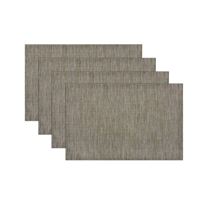 4 Woven PVC Textilene Placemats Dining Kitchen Table Mats Espresso