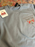 Front/back derby crewneck