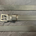 Belt XL Harness Plain Leather: Complete your outfit with this rustic leather snap belt with tarnished brass buckle or stainle