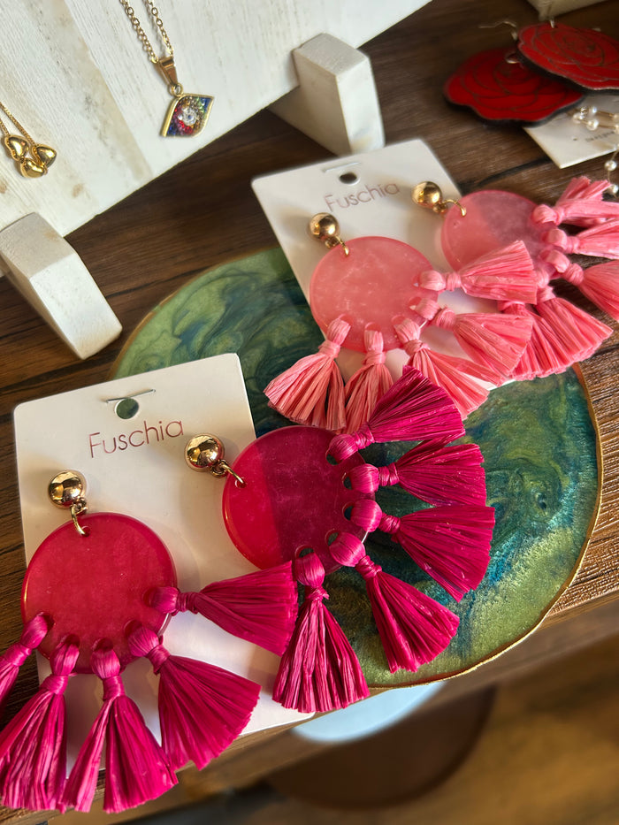 Raffia earrings