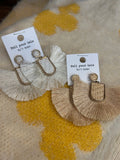Neutral fringe earrings