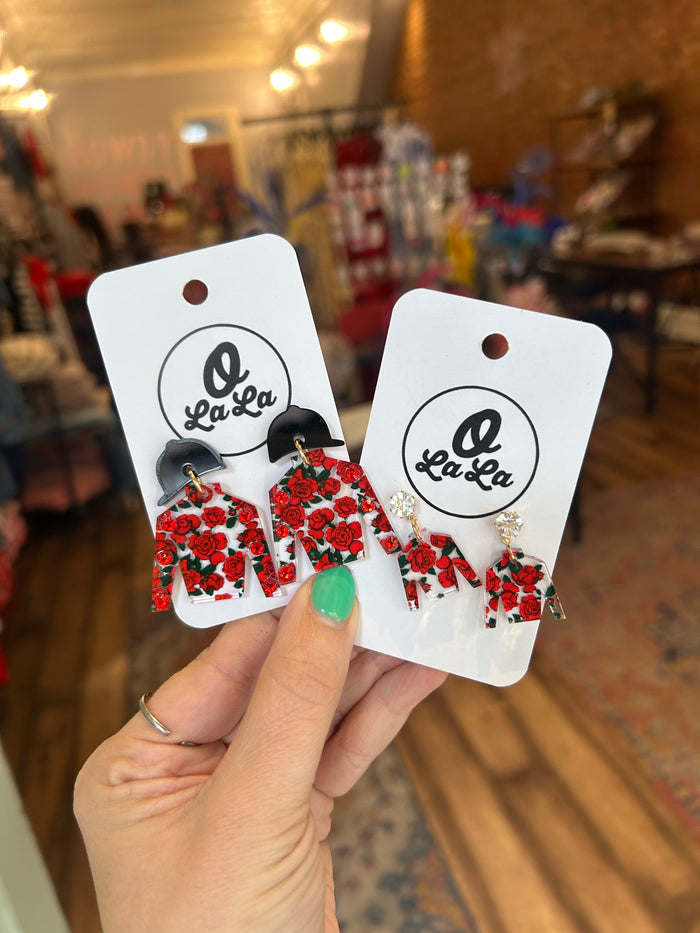 Rose Derby Earrings