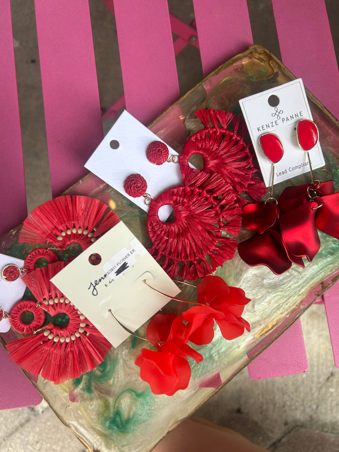 Red Derby earrings