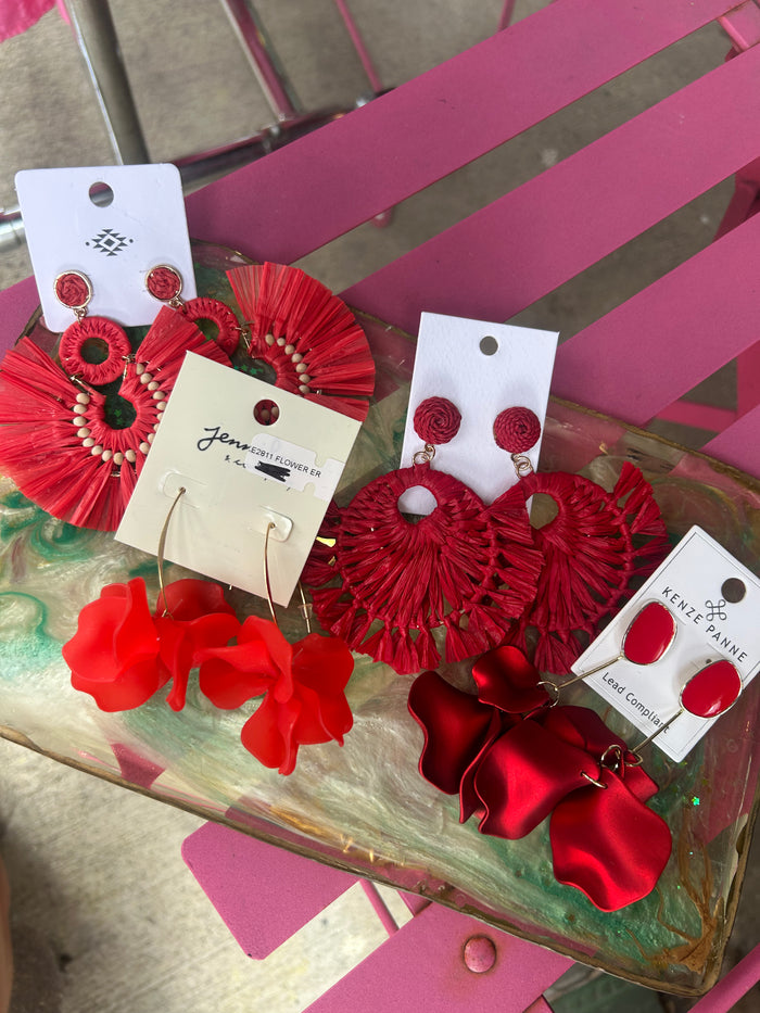 Red Derby earrings