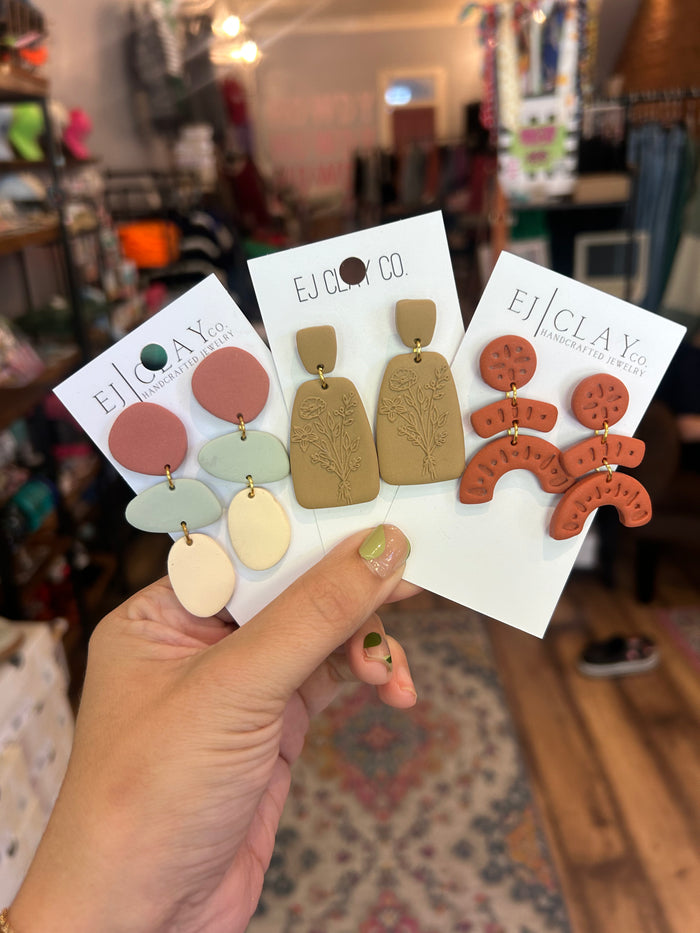 Fall clay earrings