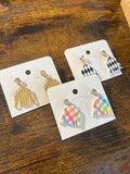 Jockey silk earrings