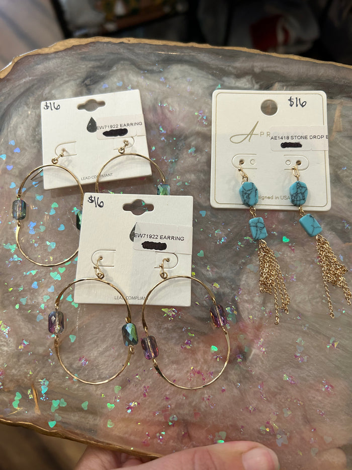 New gold earrings