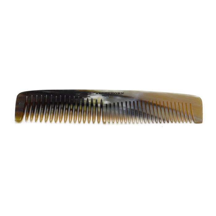 ABBEYHORN Horn Double Tooth Comb & Case