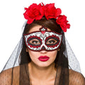 Adults Day Of The Dead Eye Mask Fancy Dress Accessory