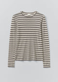 Agnes Stripe Wool Lyocell Tee | Cream/Black