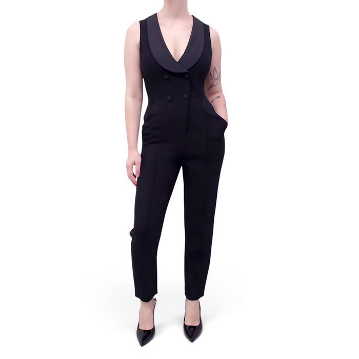 A.L.C. BLACK TUXEDO JUMPSUIT - SIZE 4