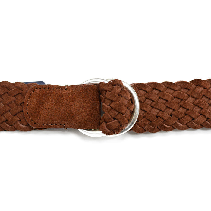 Anderson's (A3411) - 3.5 cm Double Buckle Woven Suede Belt