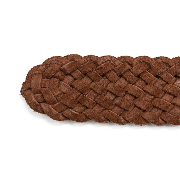 Anderson's (A3411) - 3.5 cm Double Buckle Woven Suede Belt