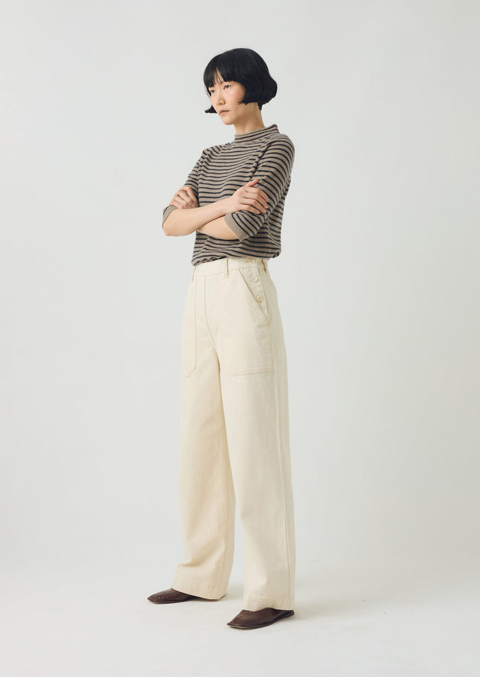 Annie Organic Denim Full Length Jeans | Ecru