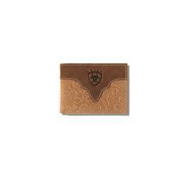Ariat Bifold Wallet Floral Embossed Brown