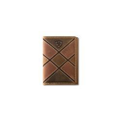 Ariat Mens Trifold Style Wallet Patchwork Embossed