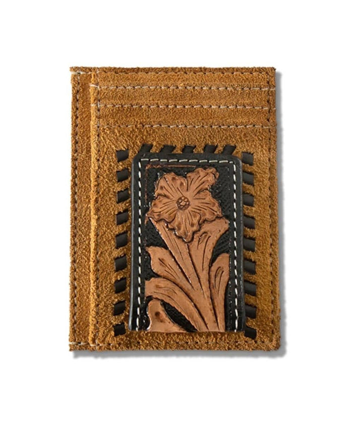 Ariat Roughout Money Clip Wallet
