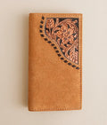 Ariat Tan Rodeo Floral Overlay Wallet