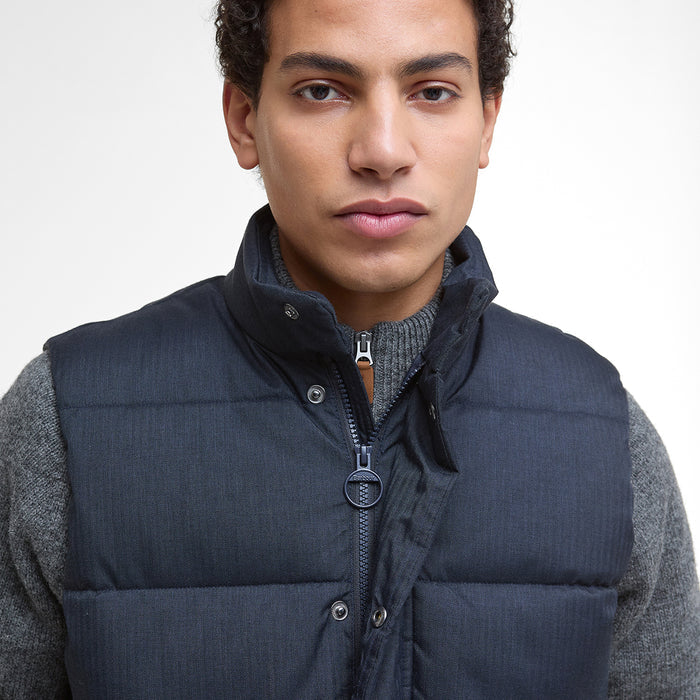 Barbour - Brampton Puffa Gilet in Navy - Nigel Clare