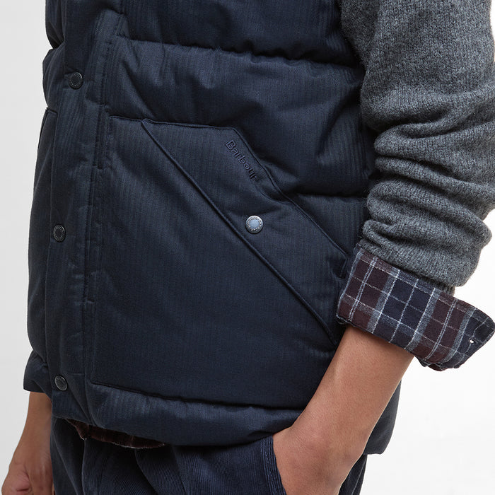 Barbour - Brampton Puffa Gilet in Navy - Nigel Clare