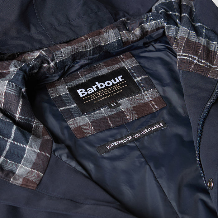 Barbour - Lorden Hooded Raincoat in Navy - Nigel Clare