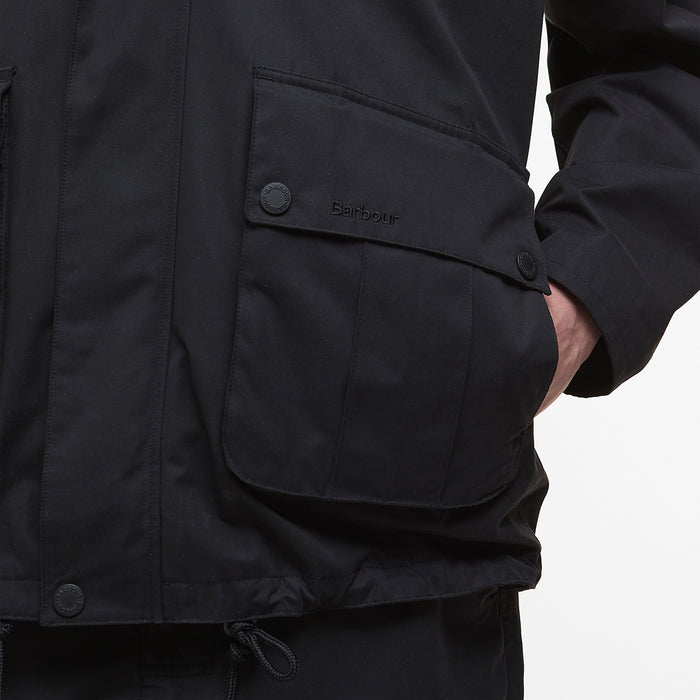Barbour - Re-Engineered Spey Showerproof Jacket in Black - Nigel Clare