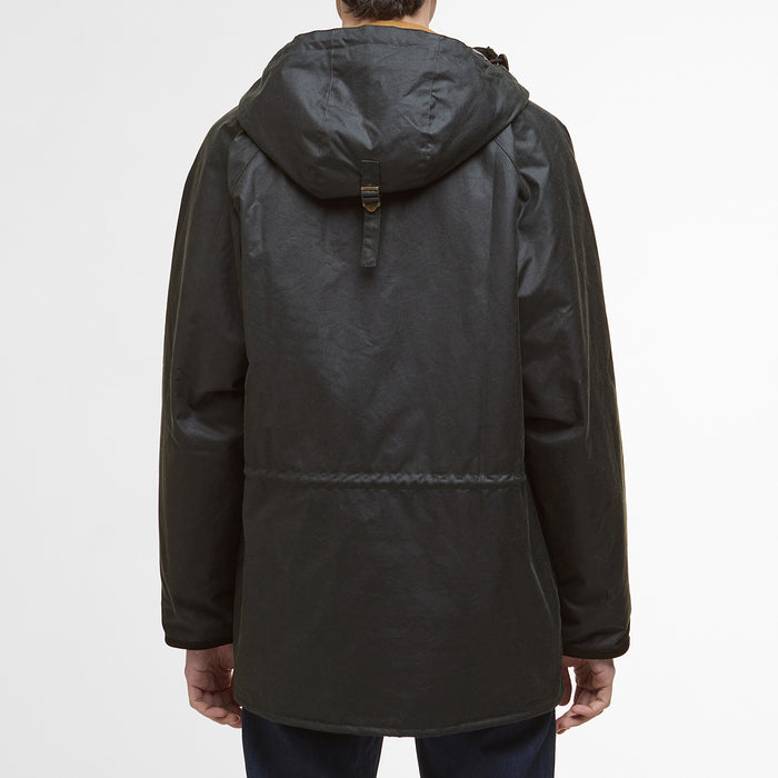 Barbour - Reel Waxed Parka in Sage - Nigel Clare