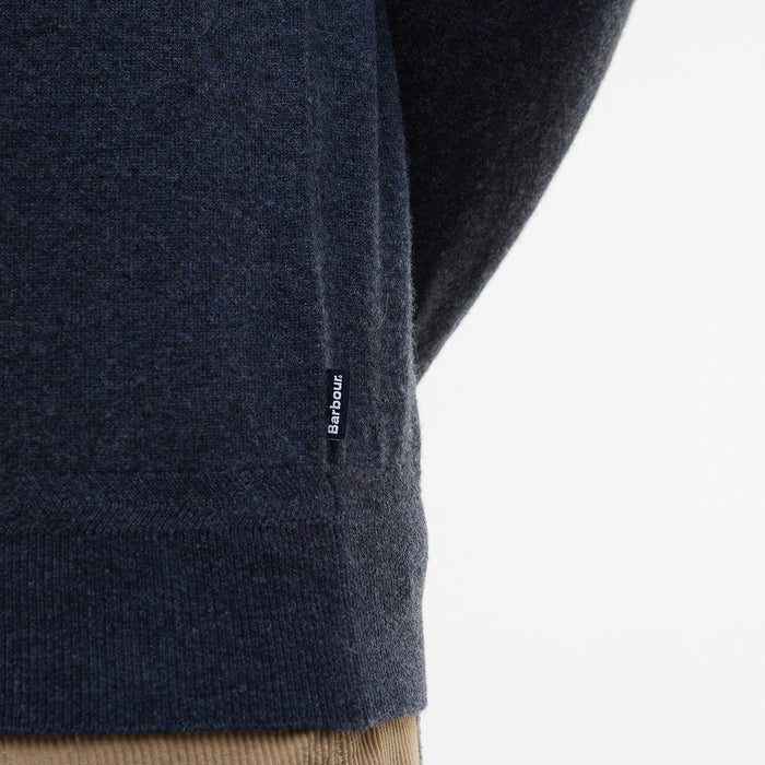 Barbour - Waterbury Crew Neck Jumper in Navy - Nigel Clare