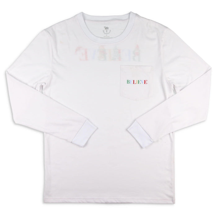 Believe Pocket Graphic  Tee - Adults