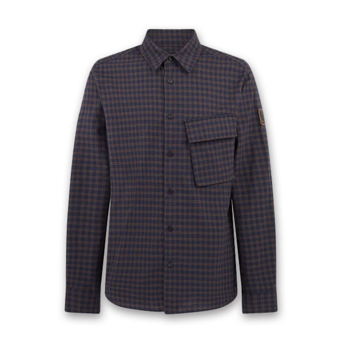 Belstaff - Scale Shirt in Dark Ink/Major Brown - Nigel Clare