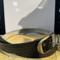Belt XXL Geometric Style 502: Complete your outfit with this rustic leather snap belt with tarnished brass buckle or stainles