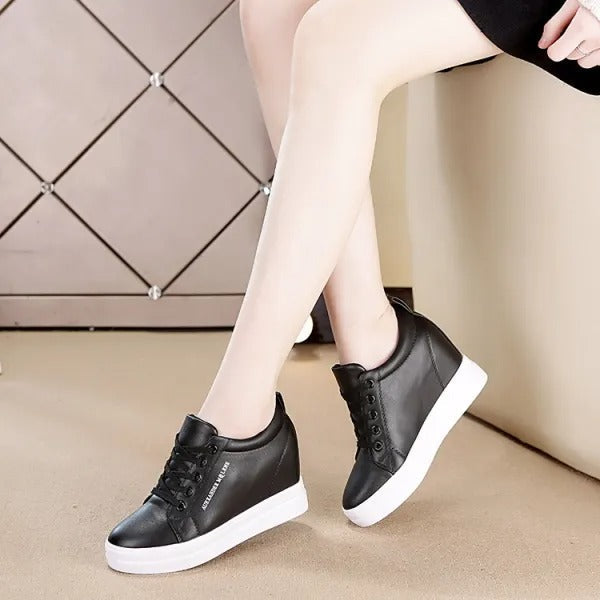 Black Lace Chunky Sneakers