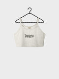 Bones Club Rib Crop - Snow Marle