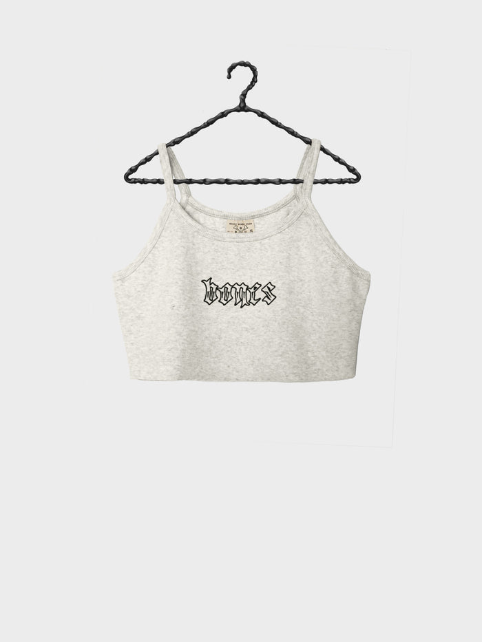 Bones Club Rib Crop - Snow Marle
