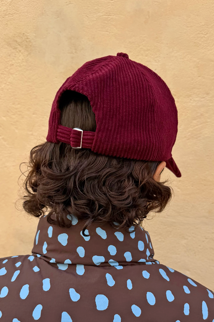 Burgundy Cord Cap