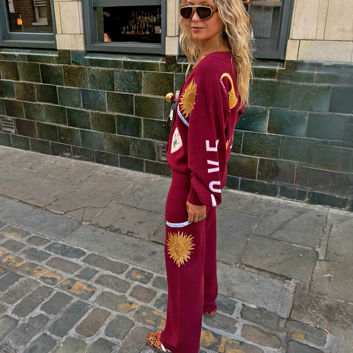 Burgundy Mystical Joggers Petite