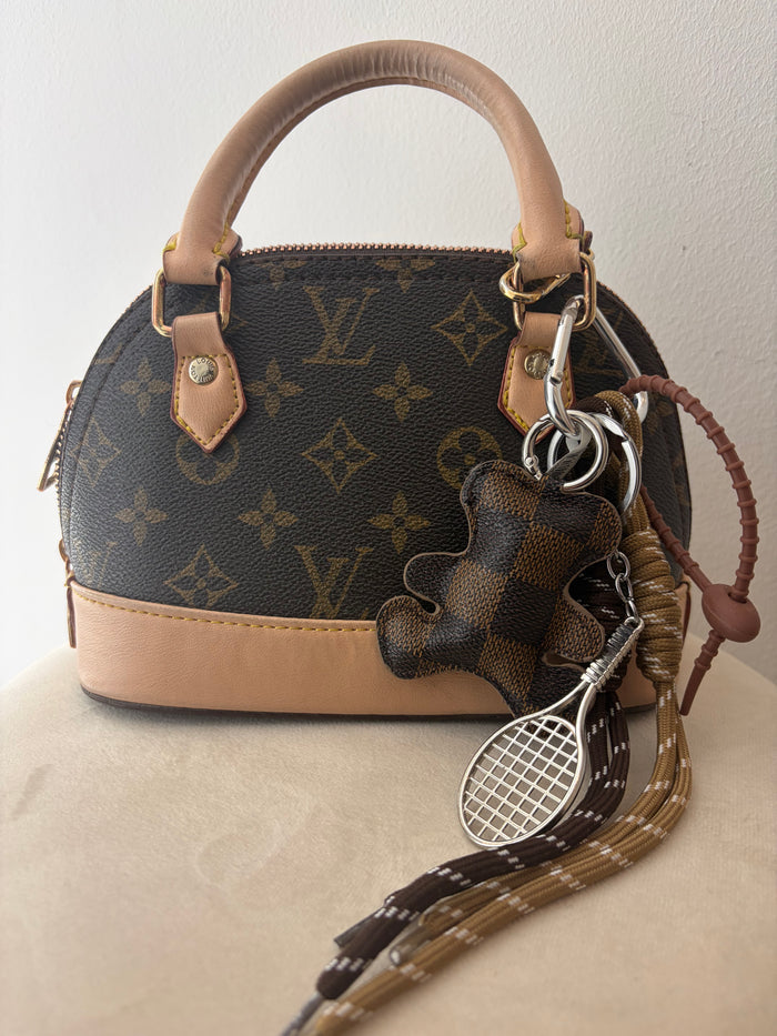 Charm Ourson Teddy Luxe — Motif Damier