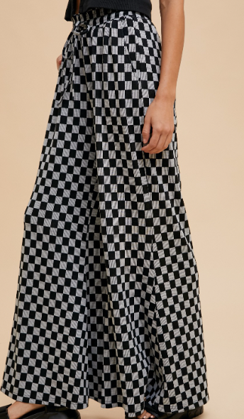 Checkered Palazzo Pants - SexyModest Boutique