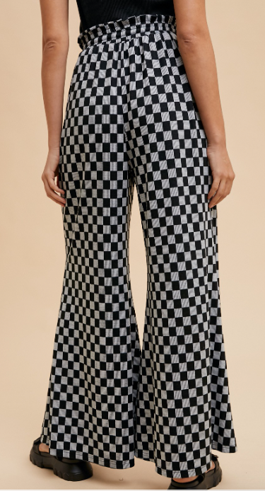 Checkered Palazzo Pants - SexyModest Boutique
