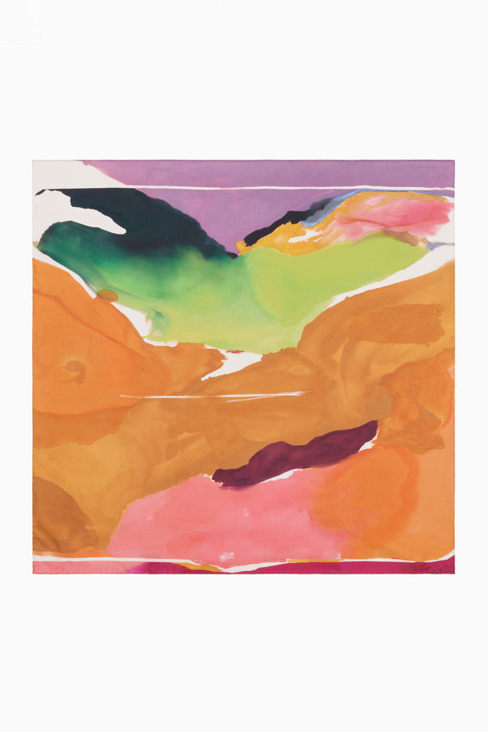 Helen Frankenthaler Nature Abhors a Vacuum Print - Luxury Designer Silk Scarf Flat | Ulla Johnson