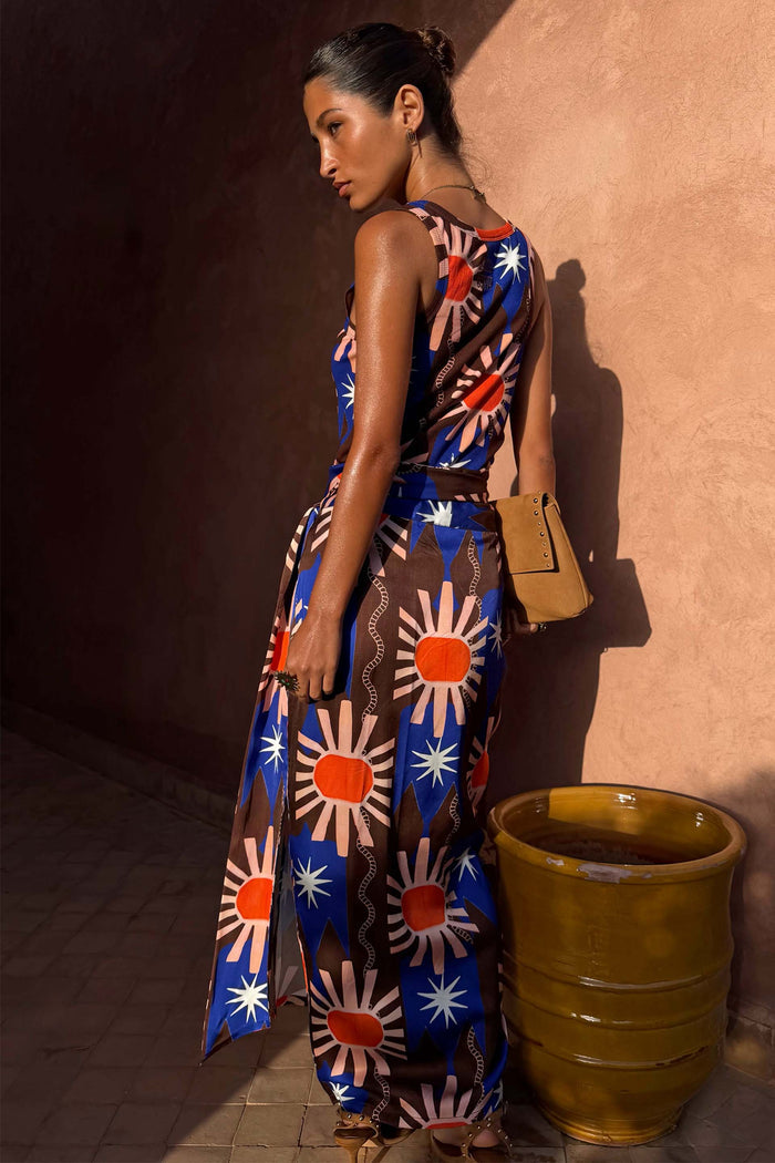 Chocolate & Blue Sun Jaspre Skirt
