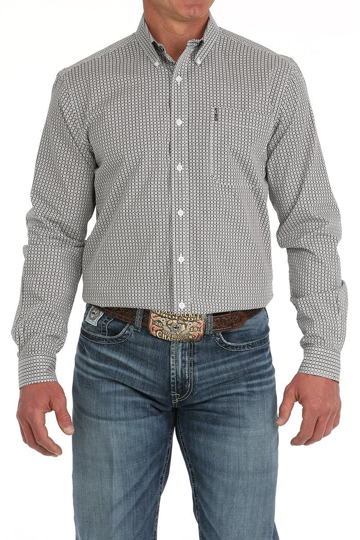 Cinch Modern Fit Geometric Print Button Down