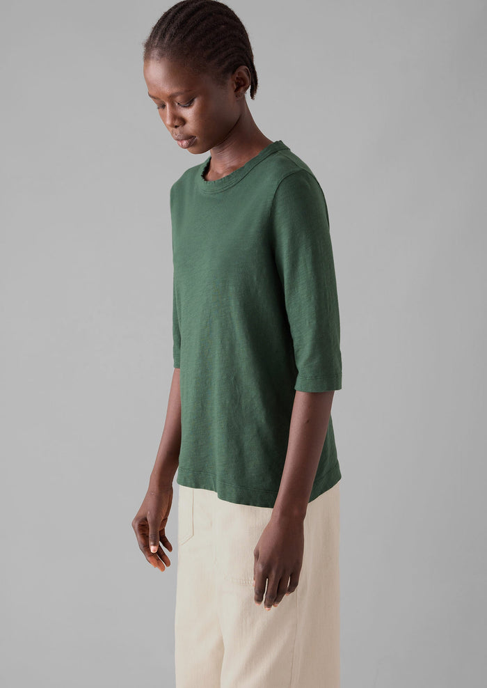 Cleo Cotton Tee | Marble Green