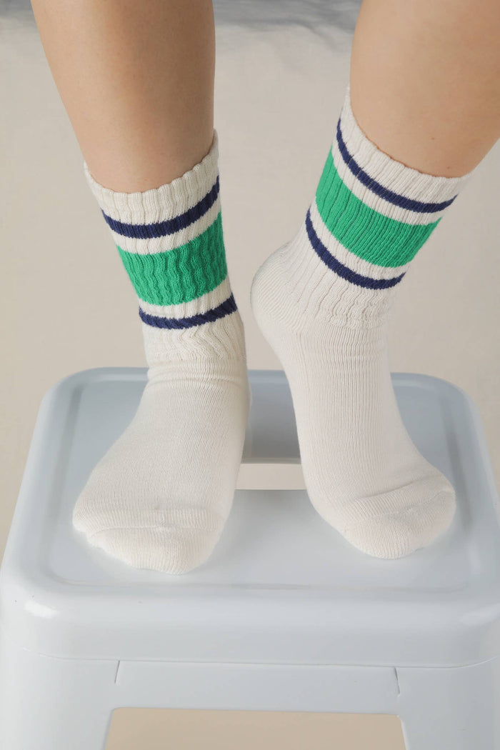 Color Block Crew Socks
